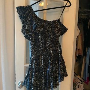 buddy love sofia one shoulder ruffle dress